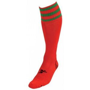 Precision Unisex Adult 3 Stripe Pro Soccer Socks / Red/Green